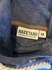 Vorschaubild 2 von Damen Hoodie Kapuzenpullover Gr. M Blau Muster Brave New Word