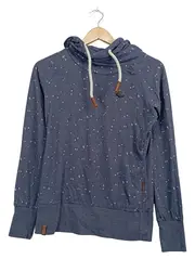 Vorschaubild 1 von Damen Hoodie Kapuzenpullover Gr. M Blau Muster Brave New Word