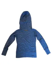 Vorschaubild 3 von Damen Hoodie Kapuzenpullover Gr. M Blau Muster Brave New Word