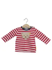 Vorschaubild 1 von Langarmshirt Rot Gestreift Teddybär Applikation Gr. 62