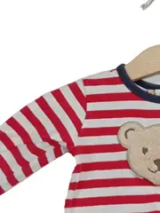 Vorschaubild 2 von Langarmshirt Rot Gestreift Teddybär Applikation Gr. 62