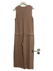 Vorschaubild 2 von Damen Jumpsuit Overall Beige Gr. 38/M Casual Baumwolle