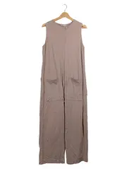 Vorschaubild 1 von Damen Jumpsuit Overall Beige Gr. 38/M Casual Baumwolle