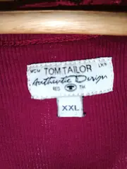 Vorschaubild 1 von Damen Langarmshirt Spitzenbesatz Bordeaux Rot Gr. XXL
