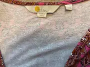 Vorschaubild 3 von Damen Sommerkleid L Paisley Rüschen Rosa Boho Maxirock Viskose Gr. 42