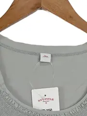 Vorschaubild 4 von Damen T-Shirt Grau Gr. 38/M Casual Baumwolle Kurzarm