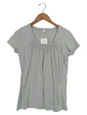 Vorschaubild 1 von Damen T-Shirt Grau Gr. 38/M Casual Baumwolle Kurzarm