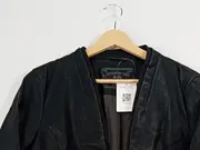 Vorschaubild 2 von EDC Damen Lederjacke Gr. 42/XL Schwarz Modern