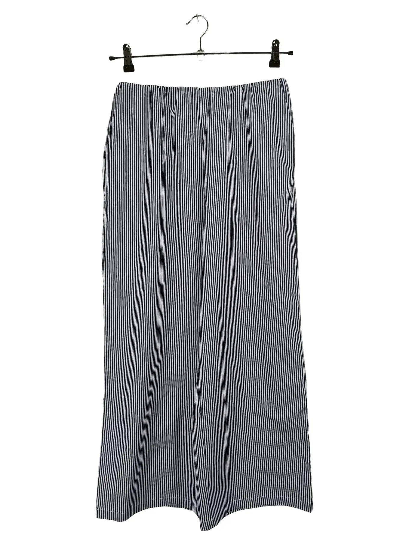CIDER Stoffhose Damen Gr. S Blau Gestreift Casual Weites Bein Sommer Hose