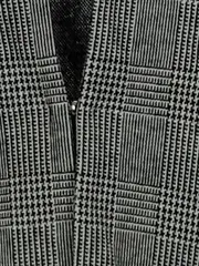 Vorschaubild 4 von Damen Blazer kariert Grau Gr. 36/S Business Langarm Baumwolle