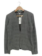Vorschaubild 1 von Damen Blazer kariert Grau Gr. 36/S Business Langarm Baumwolle