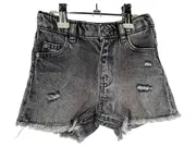 Vorschaubild 1 von Jeans Shorts Kinder Mädchen Gr. 92 Grau Destroyed Fransen