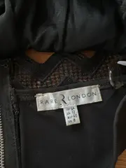 Vorschaubild 2 von Häkel-Bralette Top Damen Gr. 40/L Schwarz Cropped