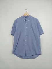 Vorschaubild 2 von Herren Kurzarmhemd Blake Gr. L Blau Kariert Baumwolle