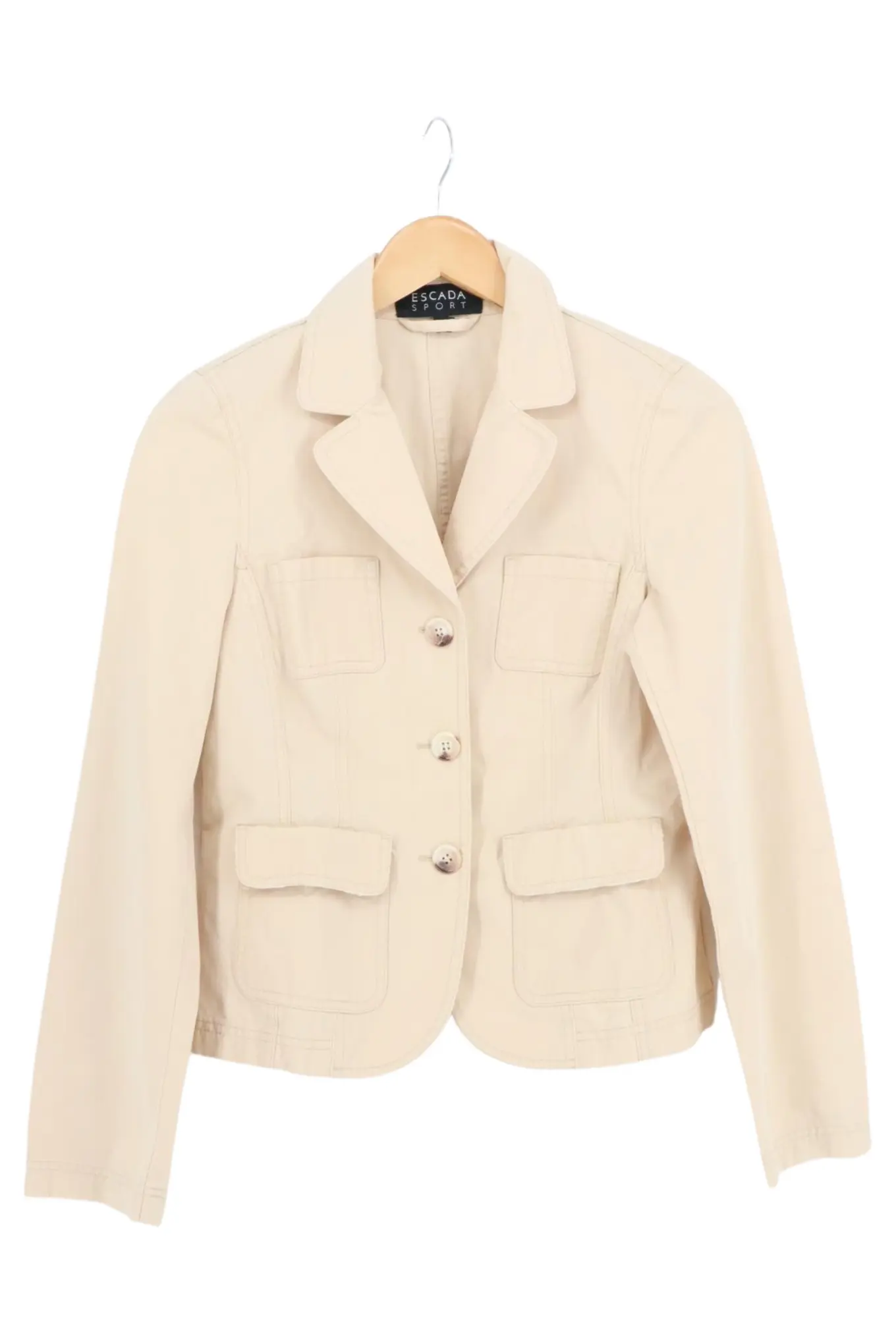 ESCADA SPORT Damen Leichte Jacke Blazer Gr. 36/S Beige Casual Sportlich