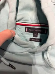 Vorschaubild 4 von Herren Hoodie Kapuzenpullover Türkis Gr. 48/M Baumwolle