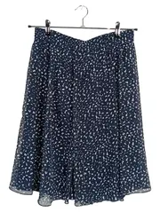 Vorschaubild 1 von A-Linienrock Damen Gr. 40 Blau Casual Viskose Rock