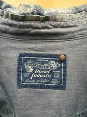 Vorschaubild 3 von Herren Jeanshemd Gr. L Denim Western Used Look Vintage Blau