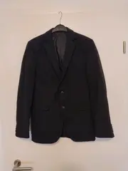 Vorschaubild 1 von Sakko Herren Gr. 88 Grau Meliert Contemporary Fit Business Blazer