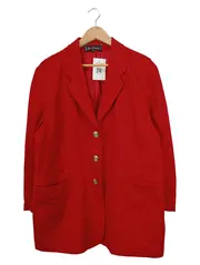 Vorschaubild 1 von Damen Blazer Rot Gr. 46/3XL Klassisch Wolle