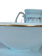 Vorschaubild 2 von Selb Suppentasse mit Untertasse Porzellan Weiß 16cm