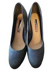 Vorschaubild 1 von Tamaris Damen Pumps Blau Gr. 42 Elegant Slip-On Textil Absatzhöhe 11cm