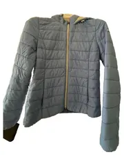 Vorschaubild 1 von EDC Damen Steppjacke Übergangsjacke Gr. 38/M Blau Casual mit Kapuze