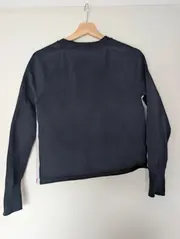 Vorschaubild 6 von edc Damen Pullover Gr. 36/S Blau Baumwolle Casual Langarm Rippstrick