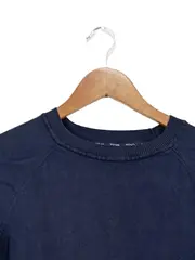 Vorschaubild 3 von edc Damen Pullover Gr. 36/S Blau Baumwolle Casual Langarm Rippstrick