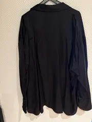 Vorschaubild 2 von Damen Bluse Hemd Schwarz Gr. L Viskose Elegant Langarm