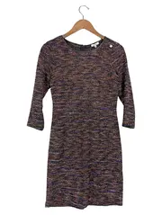 Vorschaubild 1 von Damen Festliches Kleid Gr. 34 Mehrfarbig Elegant Strukturmuster