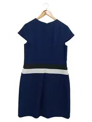 Vorschaubild 2 von Etuikleid Damen Gr. 38/M Blau Business Elegant