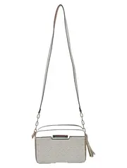 Vorschaubild 1 von Umhängetasche Damen Weiß Elegant Luxuriös Gesteppt Logo 25x16cm