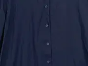 Vorschaubild 4 von Damen Hemdbluse Basic Langarm Blau Gr. 38/M Baumwolle