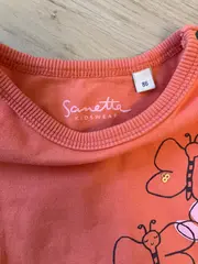 Vorschaubild 10 von Mädchen T-Shirt Gr. 86 Orange Tiermotive Rüschen Pailletten Baumwolle