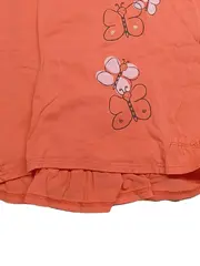 Vorschaubild 4 von Mädchen T-Shirt Gr. 86 Orange Tiermotive Rüschen Pailletten Baumwolle