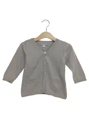 Vorschaubild 1 von Kinder Strickjacke Gr. 74 Grau Klassisch Baumwolle
