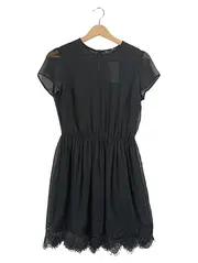 Vorschaubild 1 von Kleines Schwarzes Cocktailkleid Spitze Elegant Schwarz Gr. M 38