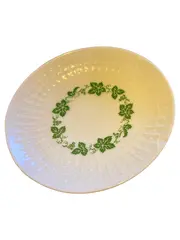 Vorschaubild 1 von Unterteller Blattmuster Porzellan Weiß 11cm Klassisch