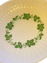 Vorschaubild 2 von Unterteller Blattmuster Porzellan Weiß 11cm Klassisch