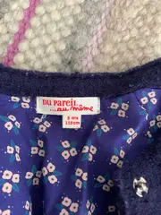 Vorschaubild 7 von Strickjacke Mädchen Gr. 110 Blau Charmant Blumenmuster