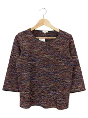 Vorschaubild 1 von Pullover Damen 38/M Mehrfarbig Meliert Casual Zierknöpfe