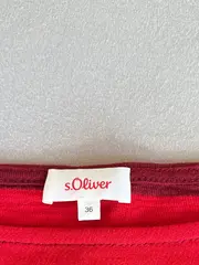 Vorschaubild 8 von Damen Langarmshirt gestreift Rot Gr. 36/S Baumwolle Casual