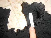 Vorschaubild 6 von Damen Bluse Gr. S Schwarz Rüschen Smok Plumetis Langarm