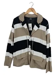 Vorschaubild 1 von Damen Blazer gestreift Mehrfarbig Gr. 44/XXL