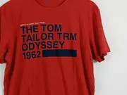 Vorschaubild 3 von Herren T-Shirt Rot Gr. L Kurzarm Baumwolle Schriftzug