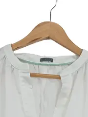 Vorschaubild 2 von Damen Bluse Gr. 40 Weiß Elegant Kurzarm Polyester Elasthan