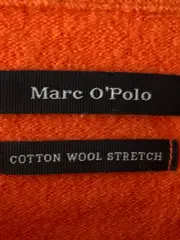 Vorschaubild 3 von Damen Pullover Langarm Uni Orange Gr. S Baumwolle Wolle