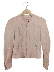 Vorschaubild 1 von Damen Lederjacke Rosa Gr. 36/S Elegant Klassisch Biker-Stil