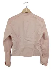 Vorschaubild 2 von Damen Lederjacke Rosa Gr. 36/S Elegant Klassisch Biker-Stil